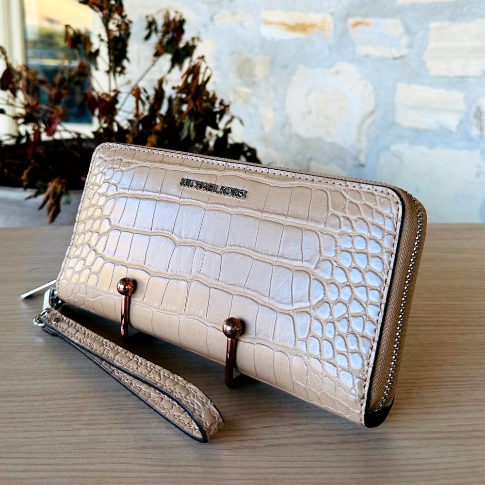 Michael Kors Hamilton Medium Satchel Crossbody Bag/Wallet Option Camel NWT Women - Picture 10 of 13